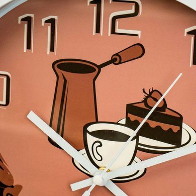 Настінний годинник Veronese AL31434 Breakfast Кава 30 см