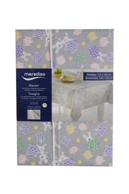 Скатертина Meradiso 130 х 160 см Сірий-Різнобарвний LI-110061