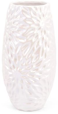 Ваза настільна ceramic Астра мереживна 23 см, білий перламутр Bona DP41742
