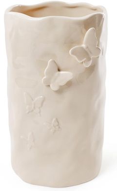 Ваза настільна ceramic Метелики 23 см, кремова Bona DP41752
