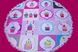 Пляжний круглі рушники килимок з бахромою Colorful Home 150 см мікрофібра Кексики Рожевий (1005731)