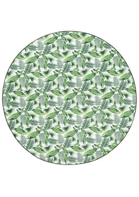 Скатертина на круглий стіл Листя Meradiso Білий-Різнобарвний LI-470501