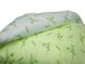 Ковдра Leleka-Textile Бамбук преміум Полуторний 140х205 см Зелений з білим (1005497)