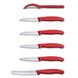 Набір кухонних овочевих ножів та овочечистки Victorinox Swiss Classic Paring Set 6 предметів Червоний (6.7111.6G)