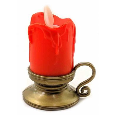 Свічка з Led підсвічуванням з полум'ям, що рухається 9х7х5.5 см Червона (DN32856A)