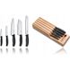 Набір кухонних ножів та підставки Victorinox Swiss Classic In-Drawer 6 предметів Чорні (6.7143.5)