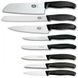 Набір кухонних ножів та підставки Victorinox Swiss Classic Cutlery Block 9 предметів Чорні (6.7173.8)