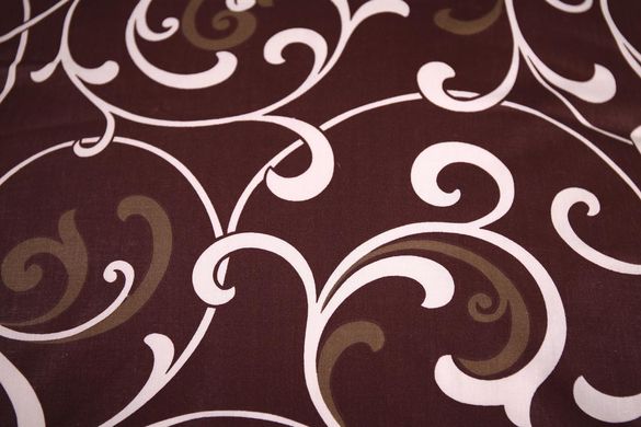 Комплект постільної білизни Brettani Сімейний Вензеля на коричневому Бязь Коричневий N-4573-4