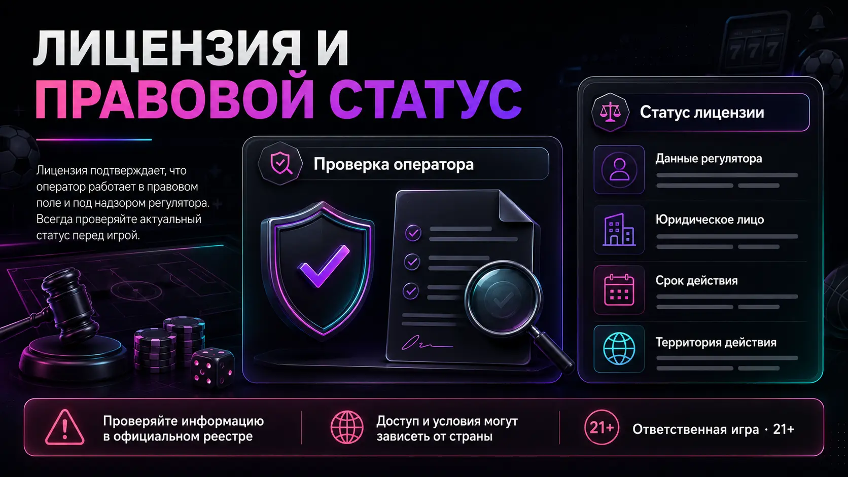 Лицензия и правовой статус